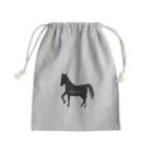 みんなのみすたーさんの silhouette horse Mini Drawstring Bag