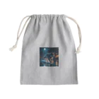 suuの夜の街を駆け巡る孤高の狼  Mini Drawstring Bag