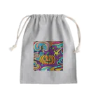 龍のすけのハロウィン、カボチャとアヒル Mini Drawstring Bag