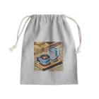 cunissaのドット絵コーヒーと電気ポット Mini Drawstring Bag