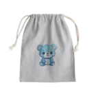 奏桃服店の青いくまさん Mini Drawstring Bag