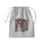 ワンダーワールド・ワンストップの可愛らしいロングヘアの女性のグッズ Mini Drawstring Bag