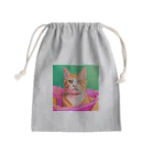 《Derekの絶賛工房中！》のイケイケ猫ちゃん Mini Drawstring Bag