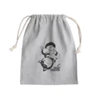 黒柴まろと茶柴たろのかわいい黒柴：へそてんで昼寝 Mini Drawstring Bag