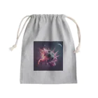 ワンダーワールド・ワンストップの宇宙の中でピンク色の煙を放ち爆発するサッカーボール③ Mini Drawstring Bag