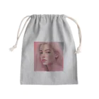 k-famのピンクのチーク美女 Mini Drawstring Bag