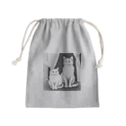 チェリモヤのねこちゃんおすわり Mini Drawstring Bag