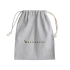 naturaloopのドット絵カルガモ親子の行列 Mini Drawstring Bag