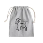 ミニシュナグッズのお店の白シュナモヒカン Mini Drawstring Bag