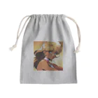 monmoruの1980s ロングヘアーギャル Mini Drawstring Bag