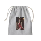 AI Lucy(ルーシー)の赤いドレスの彼女 Mini Drawstring Bag