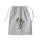 こどもと私の絵や粘土の花瓶に入った星の花 Mini Drawstring Bag