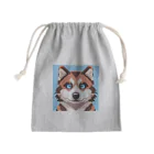 koba777のドット絵シベリアンハスキーの子犬 Mini Drawstring Bag