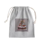 にゃんこぷにのケーキの上の仔猫ちゃん Mini Drawstring Bag