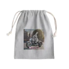 Công ty tròn quây quâyのウサギのハーレーくん Mini Drawstring Bag