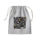 アメリカンポップのレコードだらけ Mini Drawstring Bag