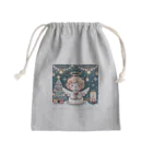 たまき工房の呑(どん)天使のクリスマスデフォルメ Mini Drawstring Bag