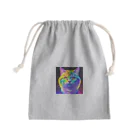 629_CAT_ARTのカラフルサイバーキャット vol3 Mini Drawstring Bag