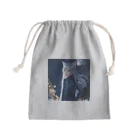 ZZRR12の「深夜の邂逅：猫耳の不思議な出会い」 Mini Drawstring Bag