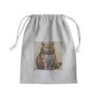 machakooのぽっちゃり猫 Mini Drawstring Bag