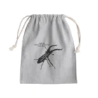 Beejouxのプラネットミヤマクワガタ時々国産ミヤマ(Black) Mini Drawstring Bag