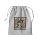 kazu_gのレトロ風ポスター（女性） Mini Drawstring Bag