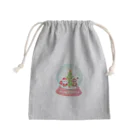 GLOBEのトナカイとサンタクロースのクリスマススノードーム Mini Drawstring Bag