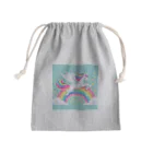 I am japanese(^▽^)/の空飛ぶユニコーン Mini Drawstring Bag