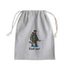 【公式】Fish on！の釣り人デザイン① Mini Drawstring Bag