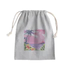 Sweet_moonLaboのHawaii　海とハイビスカス Mini Drawstring Bag