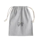 彼氏のイラストのあひる vs ねこ Mini Drawstring Bag