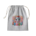 ニャーちゃんショップの新年を迎える猫  2024 Mini Drawstring Bag