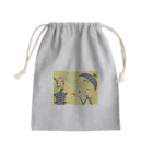 Musashi和柄Shop 【Japanese pattern】の鶴亀紅白梅きんちゃく Mini Drawstring Bag