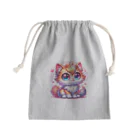 もふもふアニマルズのふわふわ大目な可愛い猫 Mini Drawstring Bag