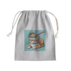 ベルギービールバー麦酒本舗公式グッズのラーメン猫 Mini Drawstring Bag