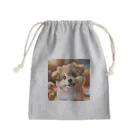 nick613の愛らしい小型犬が微笑みながらカメラに向かっている Mini Drawstring Bag