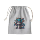可愛らしいドラゴンのイラストグッズ店の可愛いドラゴンのマスコット Mini Drawstring Bag