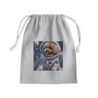 ワンちゃん大好きの宇宙に挑戦するトイプードル Mini Drawstring Bag