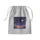 ネムネムZzzのピクセルと夜景の水面 Mini Drawstring Bag