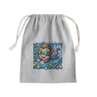 アニマルキャラクターショップのSwimming monkey Mini Drawstring Bag