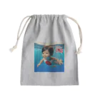 taka-kamikazeの遊泳する赤ちゃん日本代表 Mini Drawstring Bag
