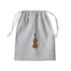 シンプルカラーのドットヴァイオリン Mini Drawstring Bag