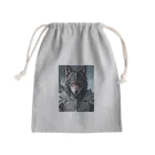 ZZRR12の月夜の守り手 - 狼の守護神 Mini Drawstring Bag
