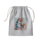 yumiceのice meets オリガミハリネズミ Mini Drawstring Bag