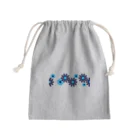kazeou（風王）のレトロ風花(8枚)青・水色 Mini Drawstring Bag
