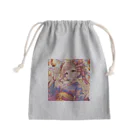 推しの美少女とアイドルのお祭りを楽しむ浴衣美少女 Mini Drawstring Bag