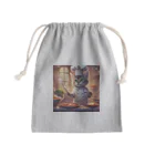 キャリーのcooking猫 Mini Drawstring Bag