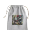 ねこねこねこんのパンダハート Mini Drawstring Bag