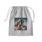 cute animal worldのお馬さんワールド Mini Drawstring Bag