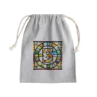 alphabet stained glassのstained glass S Mini Drawstring Bag